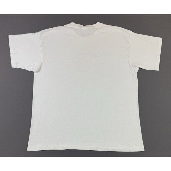 Vintage 90s Planet Hollywood Las Vegas Promo White Shirt Fit 2XL Art Logo - Picture 2 of 10